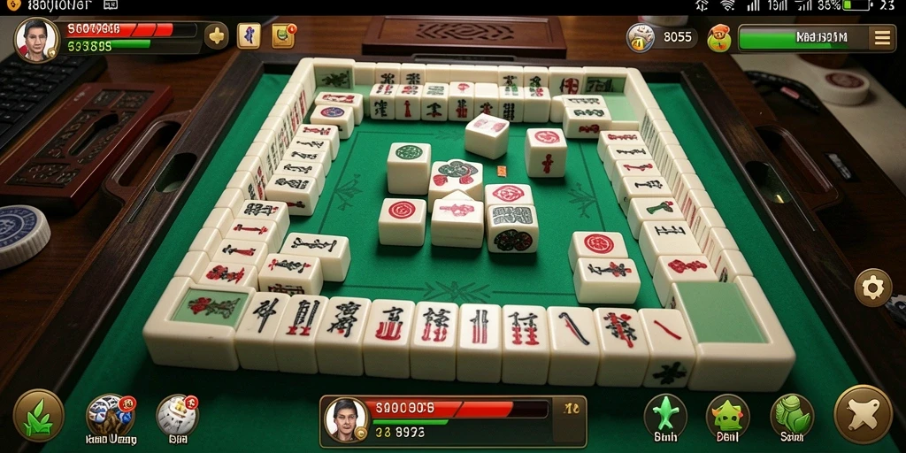 Tampilan gameplay Mahjong yang menarik dan menegangkan di 8055.