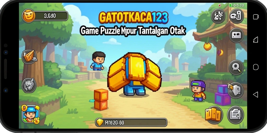 Screenshot gameplay GATOTKACA123 yang menunjukkan tantangan Puzzle.