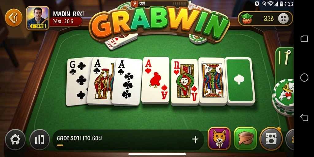 Tampilan gameplay seru GRABWIN yang menampilkan Domino.